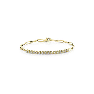 Tennis Bar Paperclip Bracelet