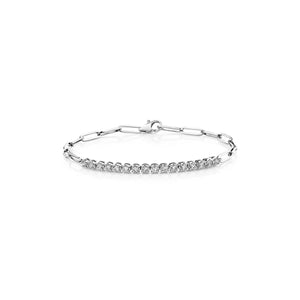 Tennis Bar Paperclip Bracelet