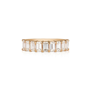 Emerald Cut Diamond Half Band