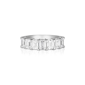 Emerald Cut Diamond Half Band