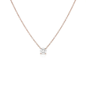 Floating Diamond Solitaire Necklace