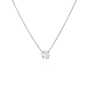 Floating Diamond Solitaire Necklace