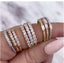 Beaded Diamond Stackable Ring