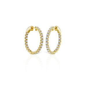 Diamond Scallop Hoops