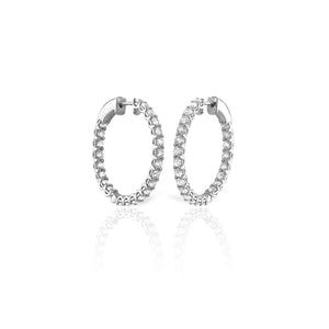 Diamond Scallop Hoops