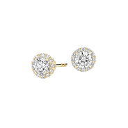 Diamond Halo Stud Earrings