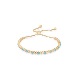 Diamond and Turquoise Bracelet